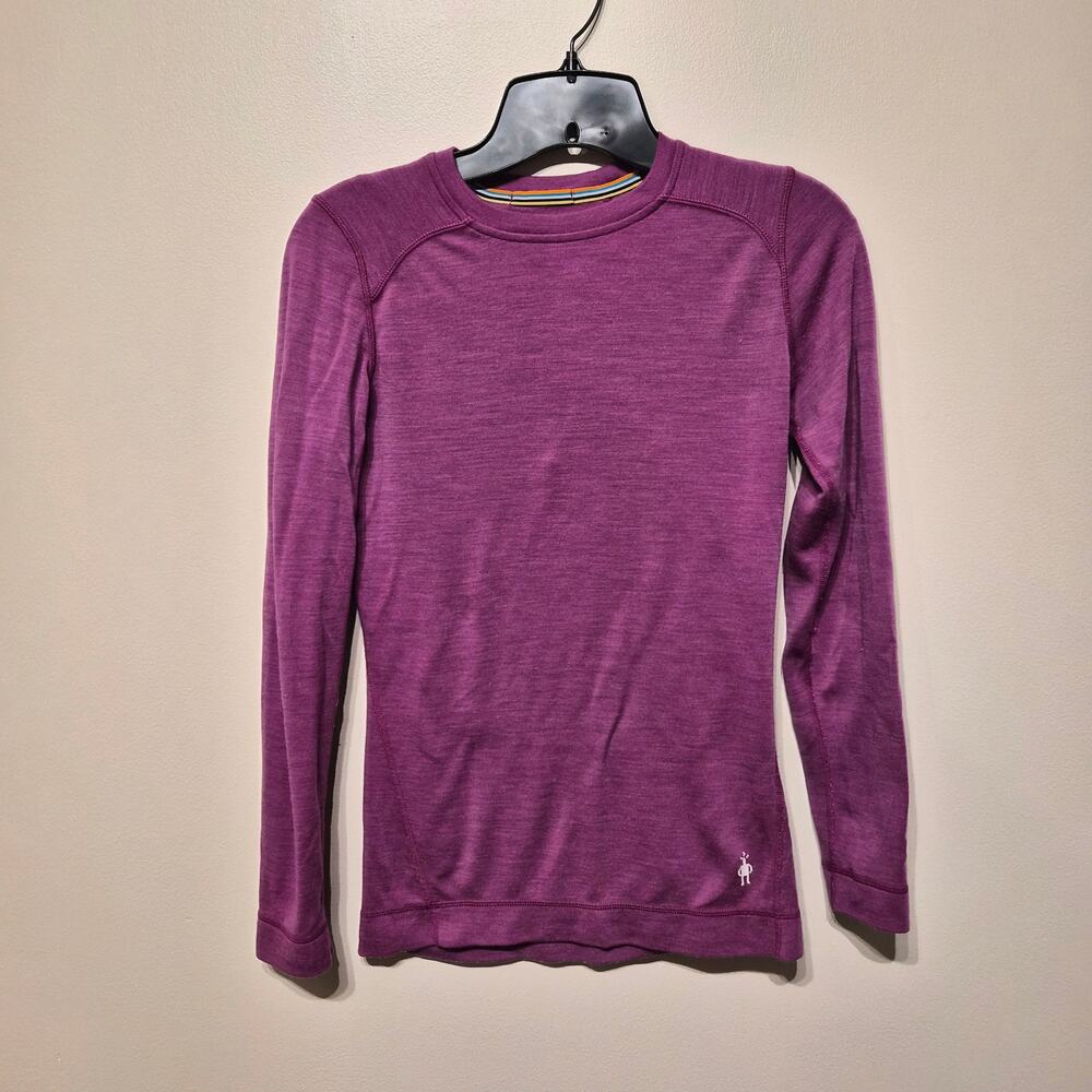 Smartwool Women's XS Merino 250 Base Layer Crew Purple Long Sleeve